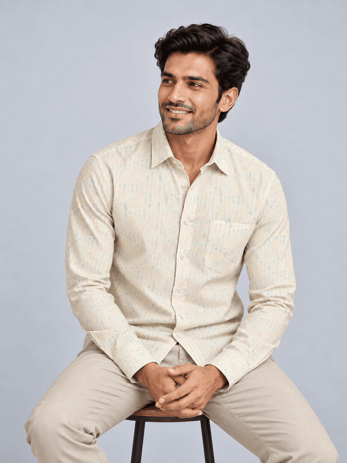Ivory Atelier Geometric Shirt