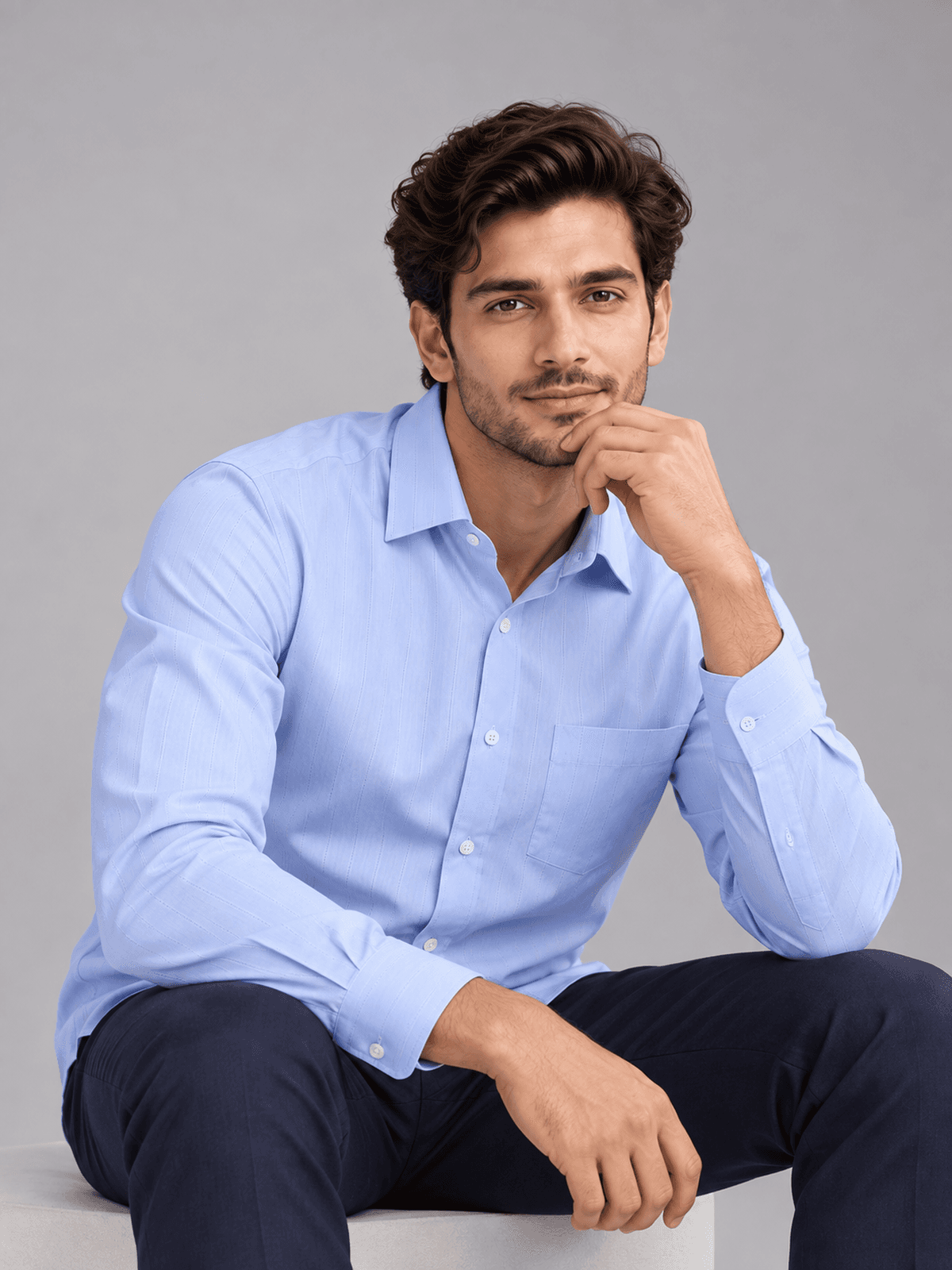 Regal Sky Pinstripe Shirt