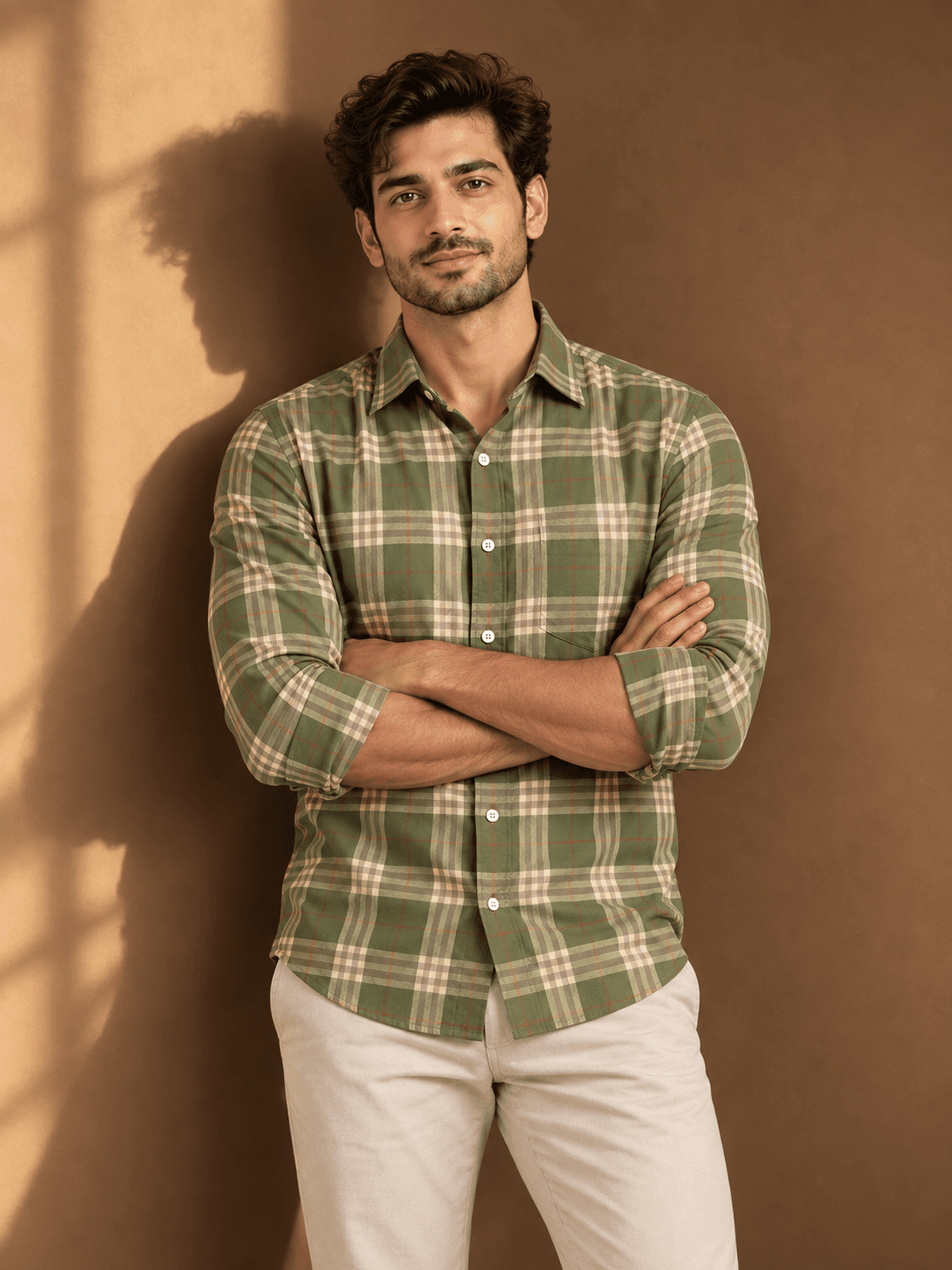 Olive Check Shirt