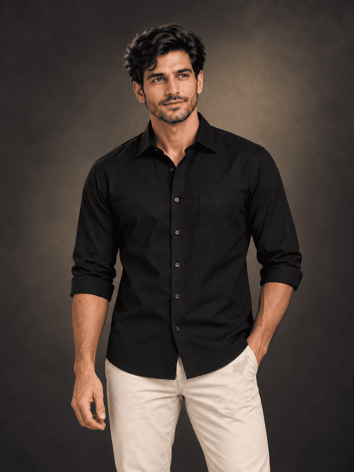 Black Linen Shirt