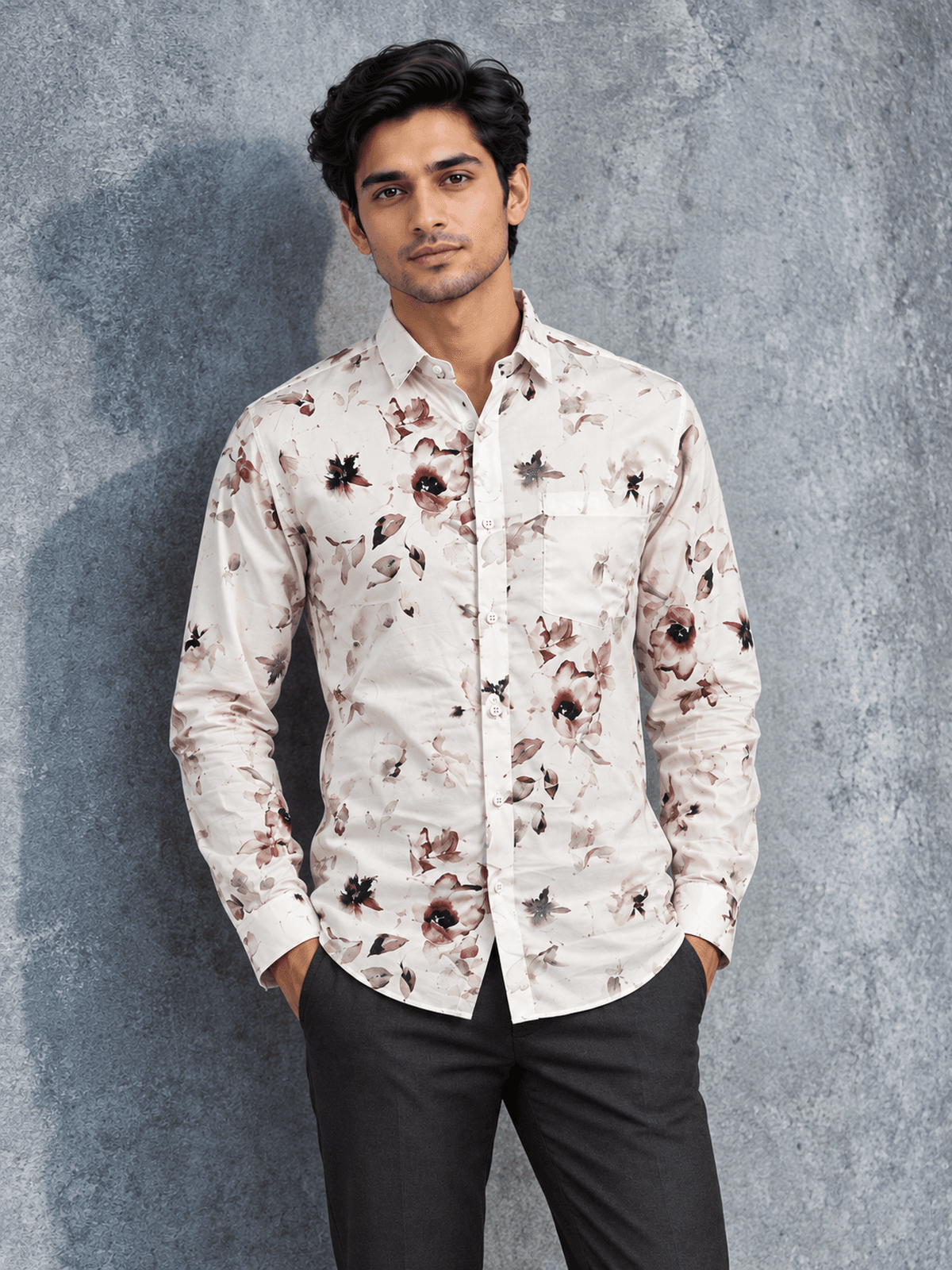 Ivory Floral Shirt