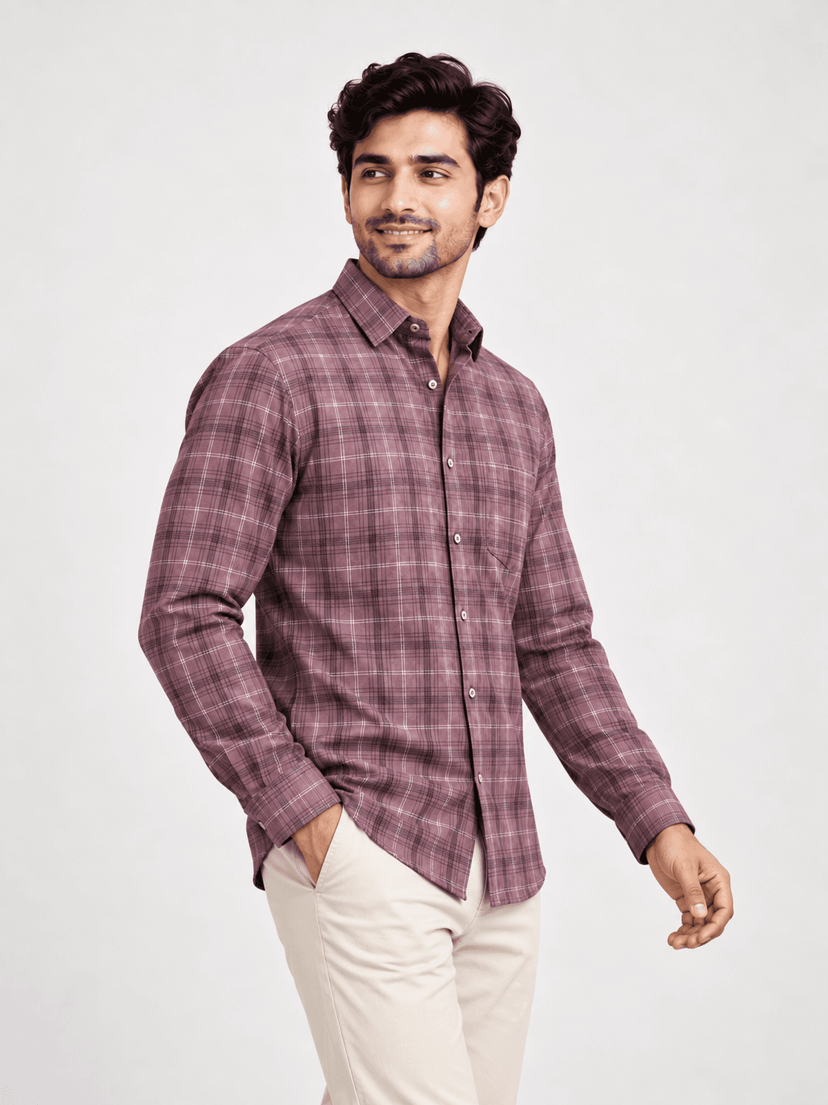 Mauve Check Shirt