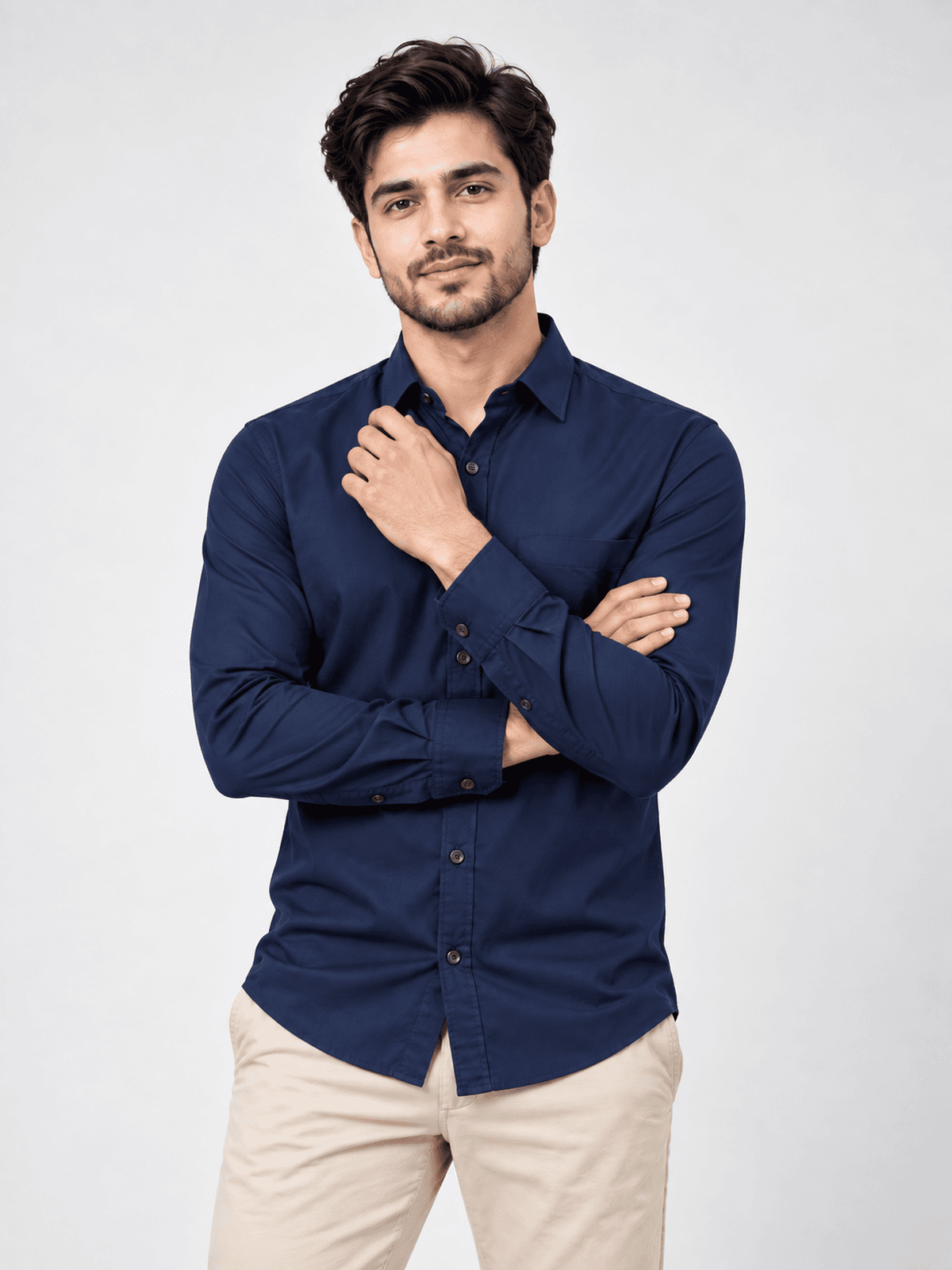 Midnight Navy Blue Shirt