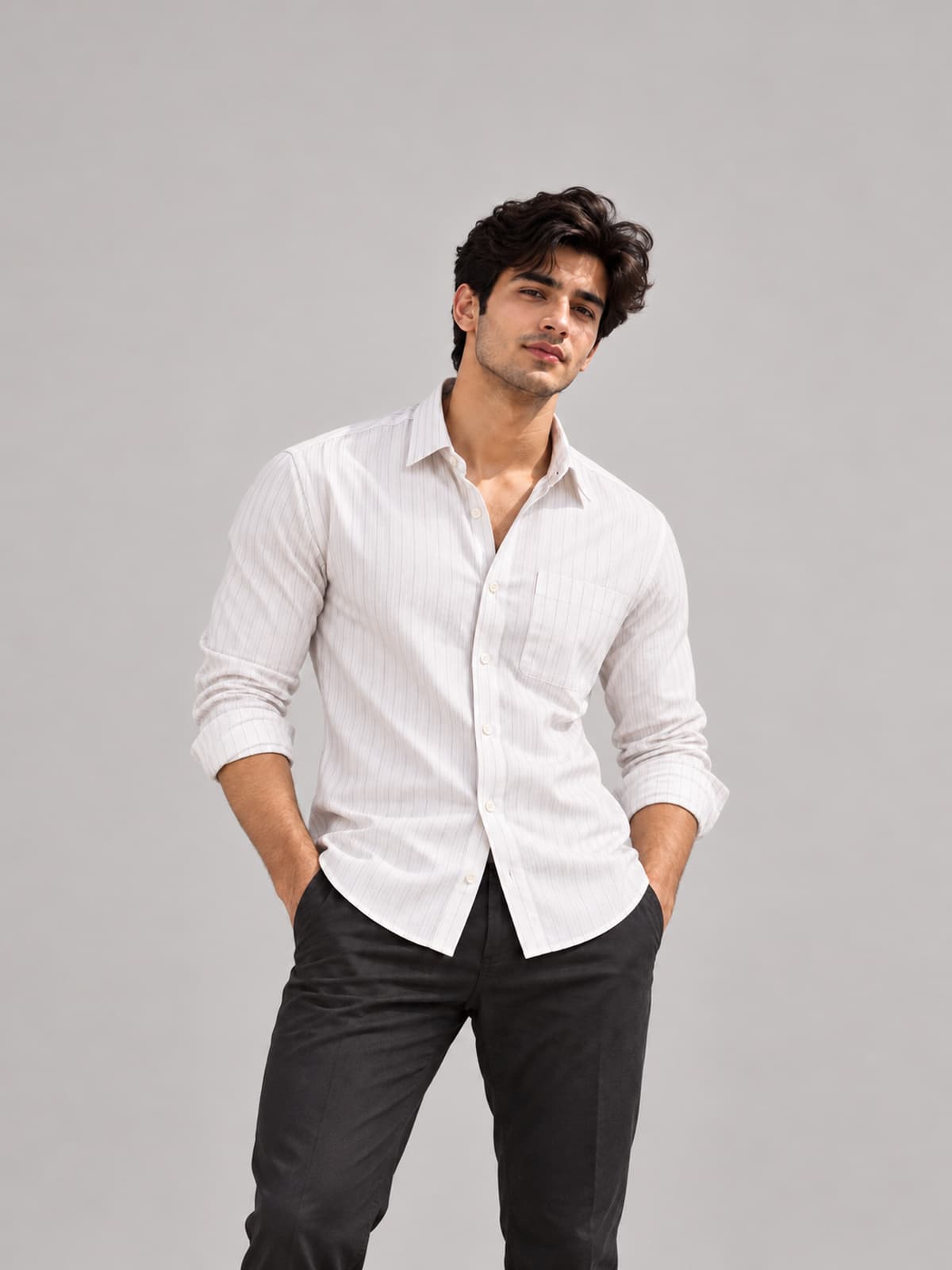 Ivory Pinstripe Shirt