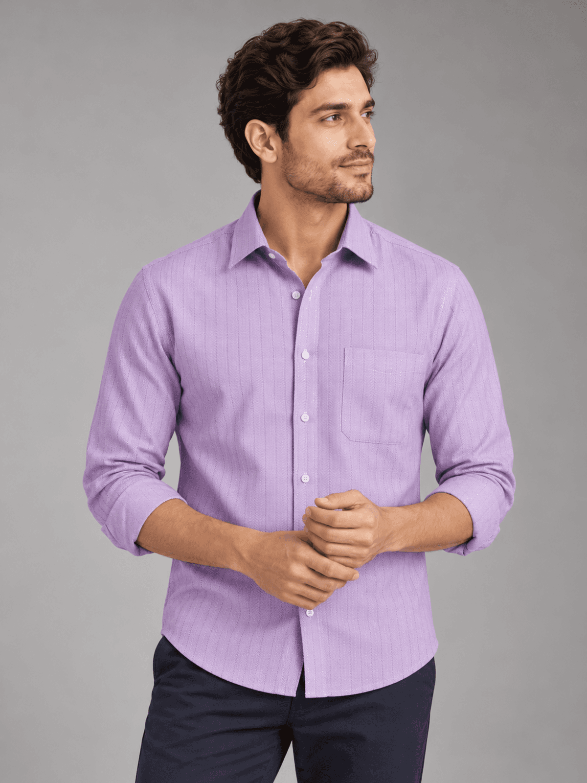Lilac Heritage Weave Shirt